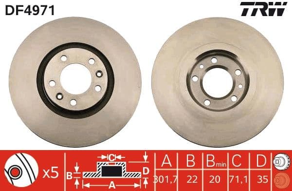 Brake Disc DF4971 - image 3