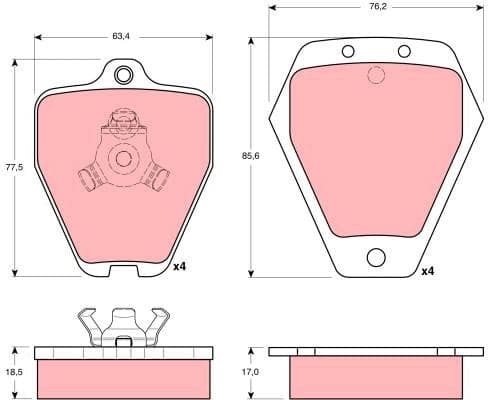 Brake Pad Set, disc brake GDB1323 - image 2