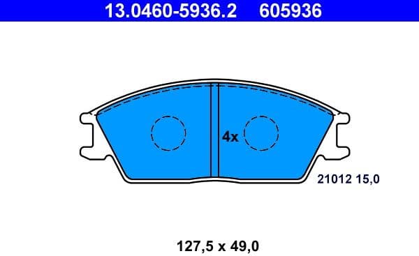 Brake Pad Set, disc brake 13.0460-5936.2