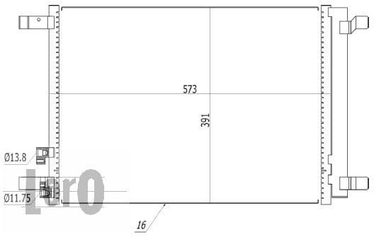 Condenser, air conditioning LORO 003-016-0024