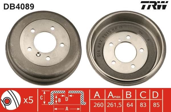 Brake Drum DB4089 - image 3