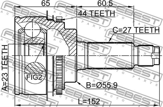 Joint Kit, drive shaft 0810-S11A44 - image 2