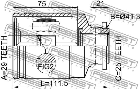 Joint Kit, drive shaft 0811-1002 - image 2