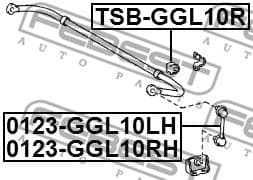 Mounting, stabiliser bar TSB-GGL10R - image 2