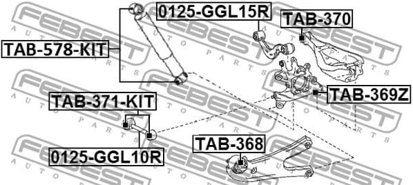 Mounting, control/trailing arm TAB-368 - image 2