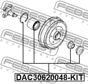 Wheel Bearing Kit DAC30620048-KIT - image 2