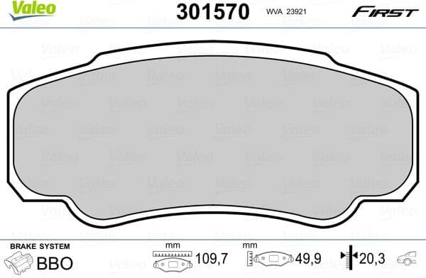 Brake Pad Set, disc brake ESSENTIAL 301570