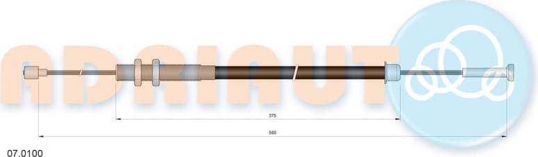 Cable Pull, clutch control 07.0100