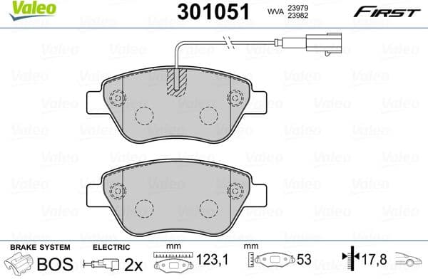 Brake Pad Set, disc brake ESSENTIAL 301051