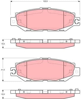 Brake Pad Set, disc brake GDB1240 - image 2
