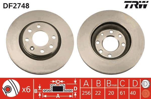 Brake Disc DF2748 - image 3