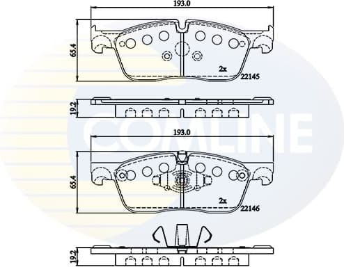Brake Pad Set, disc brake CBP02253 - image 2