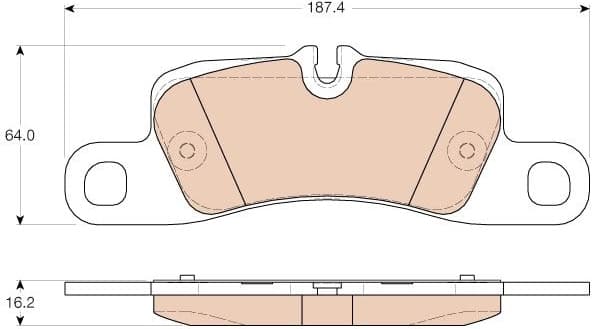 Brake Pad Set, disc brake COTEC GDB1962 - image 2
