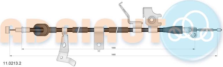 Cable Pull, parking brake 11.0213.2