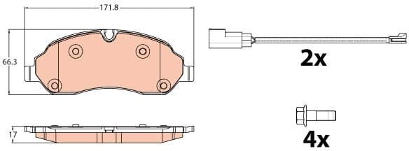 Brake Pad Set, disc brake GDB2117 - image 2