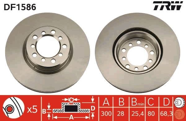 Brake Disc DF1586 - image 3
