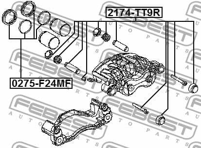 Repair Kit, brake caliper 0275-F24MF