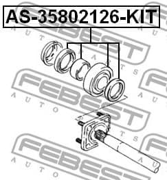 Bearing, drive shaft AS-35802126-KIT - image 2