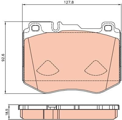 Brake pads front, Top Quality GDB2081 - image 2