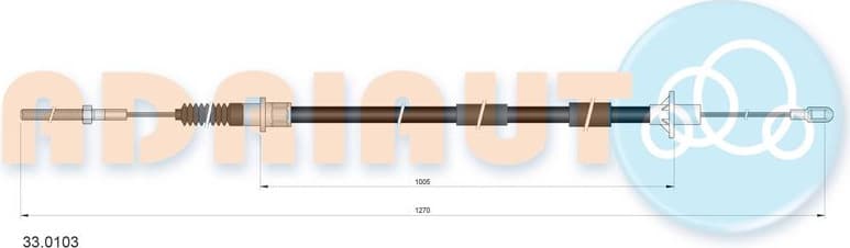 Cable Pull, clutch control 33.0103