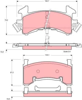 Brake Pad Set, disc brake GDB1272 - image 2