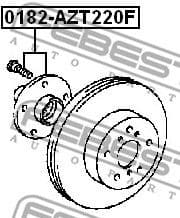 Wheel Hub 0182-AZT220F - image 2