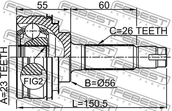 Joint Kit, drive shaft 0110-010 - image 2