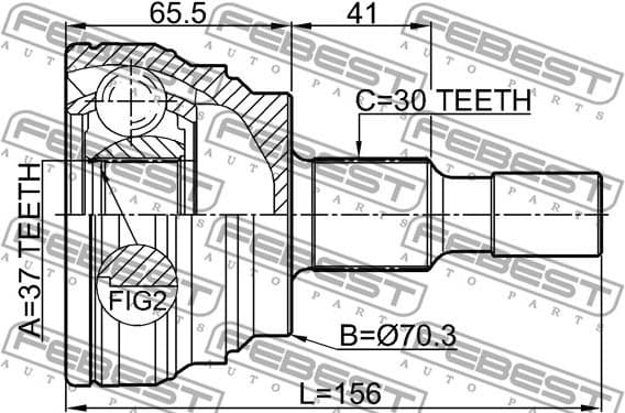 Joint Kit, drive shaft 1610-164S - image 2