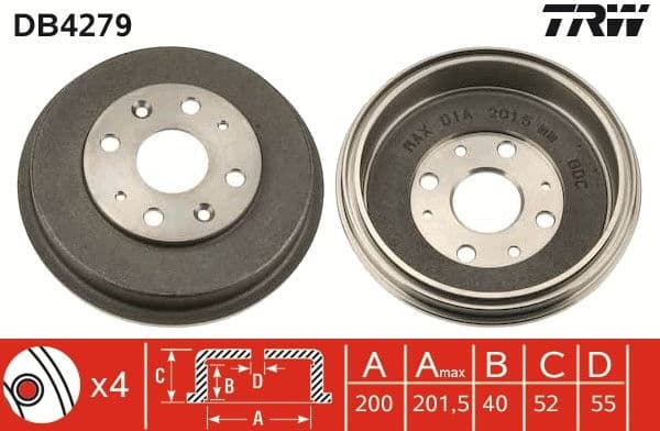 Brake Drum DB4279 - image 3