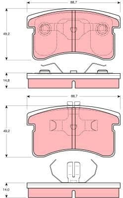 Brake Pad Set, disc brake GDB3126 - image 2