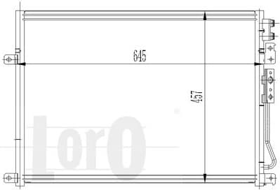 Condenser, air conditioning LORO 023-016-0007 - image 4