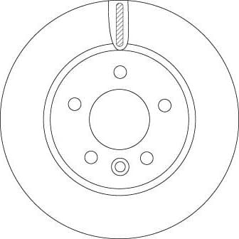 Brake Disc TRW SINGLE DF6589S - image 3