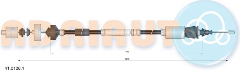 Cable Pull, clutch control 41.0106.1