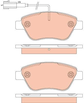 Brake Pad Set, disc brake GDB1879 - image 2