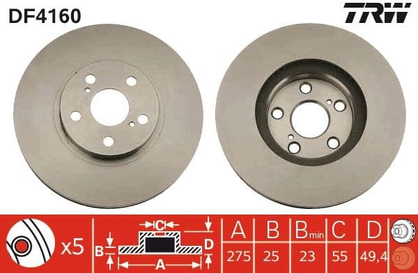 Brake Disc DF4160 - image 2
