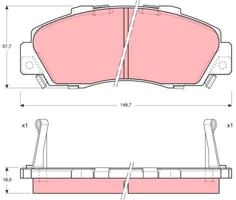 Brake Pad Set, disc brake GDB995 - image 3