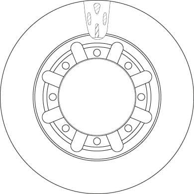 Brake Disc TRW SINGLE DF6335S - image 3
