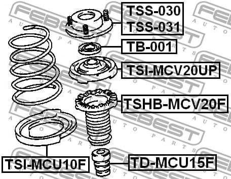 Protective Cap/Bellow, shock absorber TSHB-MCV20F - image 2