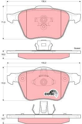Brake Pad Set, disc brake COTEC GDB1576 - image 3