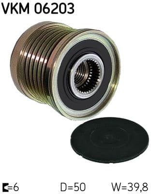 Alternator Freewheel Clutch VKM 06203 - image 2