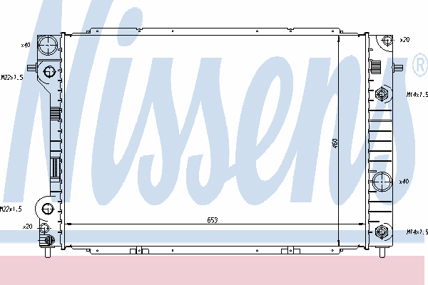 Radiator, engine cooling 63075