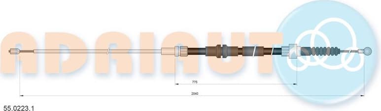 Cable handbrake 55.0223.1 - image 2