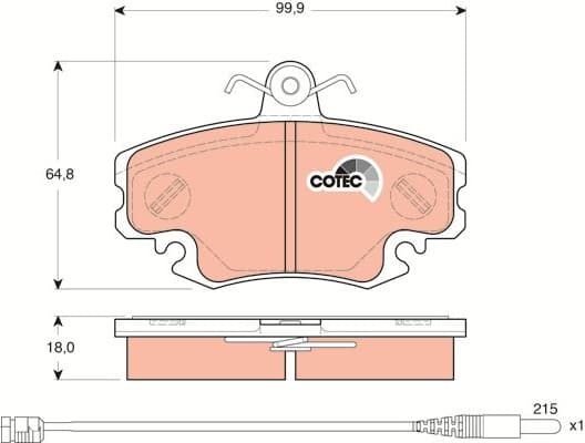 Brake Pad Set, disc brake COTEC GDB1465 - image 4