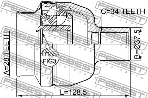 Joint Kit, drive shaft 1811-Z19DRH - image 2
