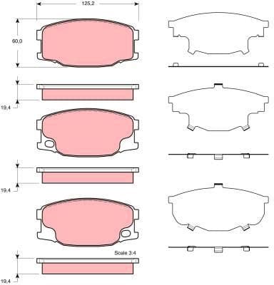 Brake Pad Set, disc brake GDB3388 - image 3