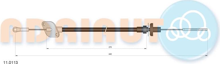 Cable Pull, clutch control 11.0113