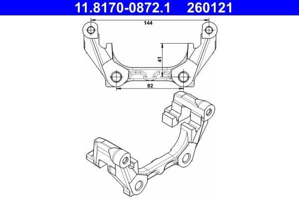 Bracket, brake caliper 11.8170-0872.1