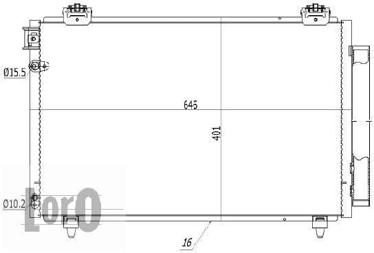 Condenser, air conditioning LORO 051-016-0019 - image 2
