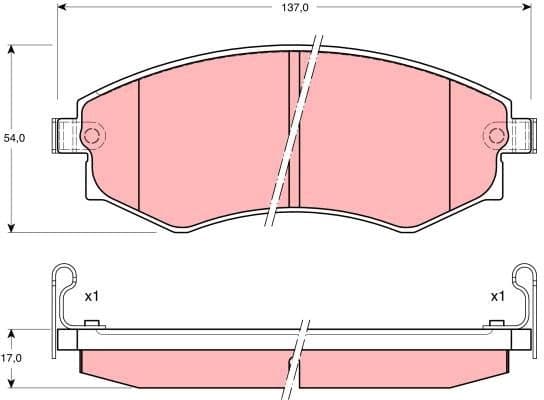 Brake Pad Set, disc brake GDB895 - image 2