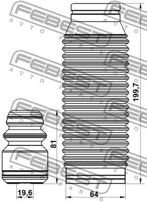 Dust Cover Kit, shock absorber HYSHB-GETF-KIT - image 2